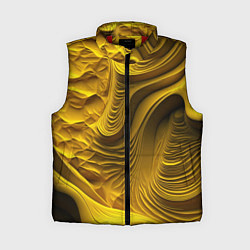 Женский жилет Объемная желтая текстура, цвет: 3D-красный