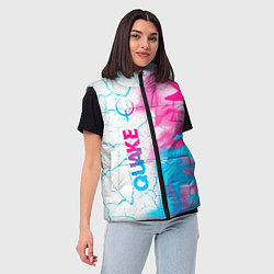 Женский жилет Quake neon gradient style: по-вертикали, цвет: 3D-черный — фото 2