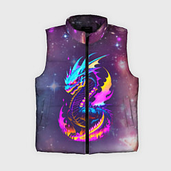 Женский жилет Space dragon - neon glow - neural network