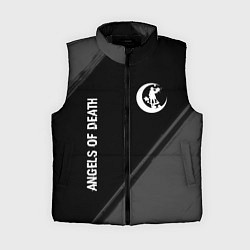 Женский жилет Angels of Death glitch на темном фоне: надпись, си, цвет: 3D-черный