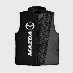 Женский жилет Mazda speed на темном фоне со следами шин: по-верт, цвет: 3D-черный