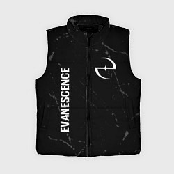 Женский жилет Evanescence glitch на темном фоне: надпись, символ, цвет: 3D-черный