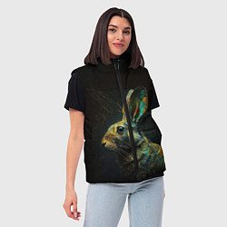 Женский жилет Магический кролик, цвет: 3D-черный — фото 2