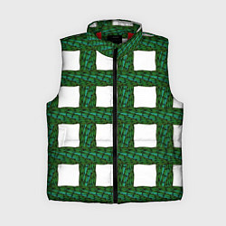 Женский жилет Зеленые змейки, цвет: 3D-красный
