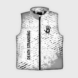 Женский жилет Death Stranding glitch на светлом фоне: надпись, с, цвет: 3D-черный