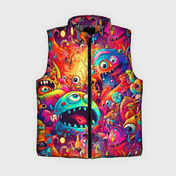 Женский жилет Кислотные чудики, цвет: 3D-светло-серый
