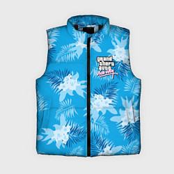 Женский жилет Цветочный паттерн - GTA vice city, цвет: 3D-черный