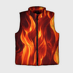 Женский жилет Пламя огня, цвет: 3D-красный