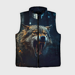 Женский жилет Волк рассвет