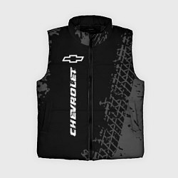 Женский жилет Chevrolet speed на темном фоне со следами шин: по-, цвет: 3D-черный