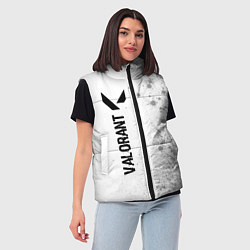 Женский жилет Valorant glitch на светлом фоне: по-вертикали, цвет: 3D-черный — фото 2