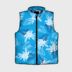 Женский жилет Синие цветы - Vice city - new ver, цвет: 3D-красный
