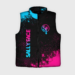 Женский жилет Sally Face - neon gradient: надпись, символ, цвет: 3D-черный