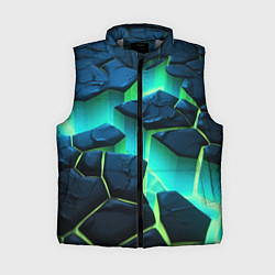 Женский жилет Разлом объемных зеленых плит