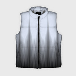 Женский жилет Черный полосатый градиент, цвет: 3D-светло-серый