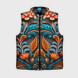 Женский жилет Mirrow floral pattern - art - vogue, цвет: 3D-светло-серый