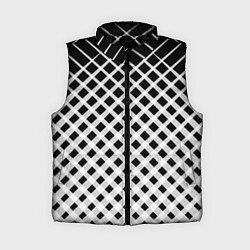 Женский жилет Черно-белые ромбы и клетки, цвет: 3D-черный
