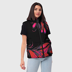Женский жилет Красный привкус на черном, цвет: 3D-красный — фото 2
