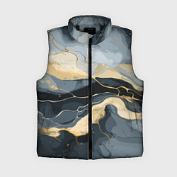 Женский жилет Черный с золотом мрамор