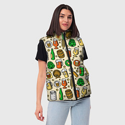 Женский жилет Пиво и аксессуары, цвет: 3D-черный — фото 2