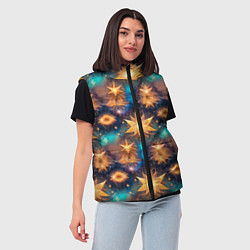 Женский жилет Фантастические звезды узор, цвет: 3D-красный — фото 2