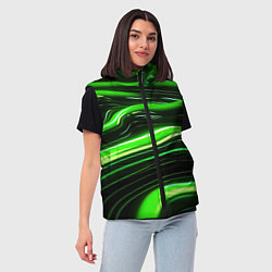 Женский жилет Зеленые объемные элементы, цвет: 3D-светло-серый — фото 2