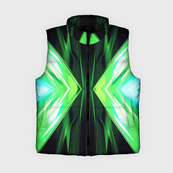 Женский жилет Зеленые зеркальные плиты, цвет: 3D-черный