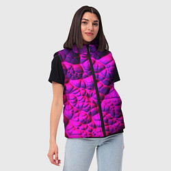 Женский жилет Объемная розовая текстура, цвет: 3D-красный — фото 2
