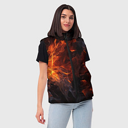 Женский жилет Огонь и искры, цвет: 3D-черный — фото 2