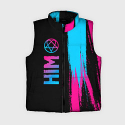 Женский жилет HIM - neon gradient: по-вертикали, цвет: 3D-черный