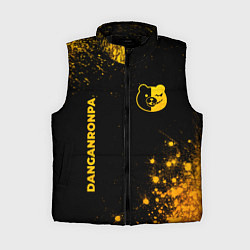 Женский жилет Danganronpa - gold gradient: надпись, символ, цвет: 3D-черный