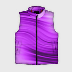 Женский жилет Розово фиолетовый абстрактный узор волны, цвет: 3D-красный