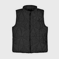 Женский жилет Паутина на чёрном