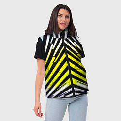 Женский жилет Зеркальный паттерн из полос, цвет: 3D-светло-серый — фото 2