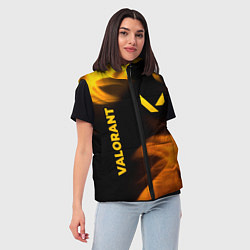 Женский жилет Valorant - gold gradient вертикально, цвет: 3D-черный — фото 2