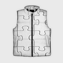 Женский жилет Детальки пазла, цвет: 3D-черный