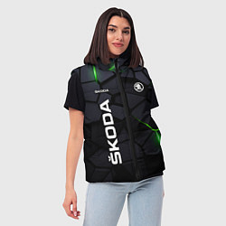Женский жилет Skoda - плиты с эффектом свечения, цвет: 3D-черный — фото 2