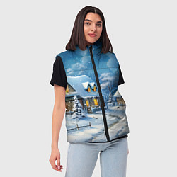 Женский жилет Новогоднее настроение, цвет: 3D-красный — фото 2