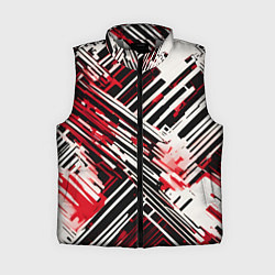 Женский жилет Киберпанк линии белые и красные