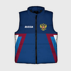 Женский жилет Спортивная Россия, цвет: 3D-черный