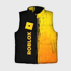 Женский жилет Roblox - gold gradient по-вертикали, цвет: 3D-черный
