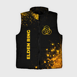 Женский жилет Elden Ring - gold gradient вертикально, цвет: 3D-черный