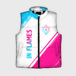 Женский жилет In Flames neon gradient style вертикально, цвет: 3D-черный