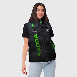 Женский жилет Skoda - плиты с эффектом свечения, цвет: 3D-черный — фото 2