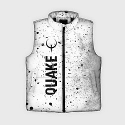 Женский жилет Quake glitch на светлом фоне по-вертикали, цвет: 3D-черный