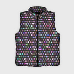 Женский жилет Пайетки, цвет: 3D-черный
