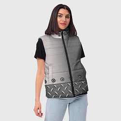 Женский жилет Стальные листы, цвет: 3D-светло-серый — фото 2