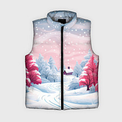 Женский жилет Пушистый снегопад, цвет: 3D-светло-серый