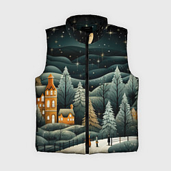 Женский жилет Зима в городе ожидание праздника