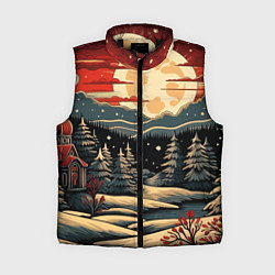 Женский жилет Зимнее настроение новогодний рисунок